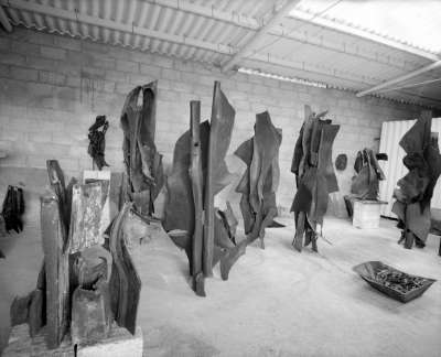 Sculptures in the Yehiel Shemi Studio